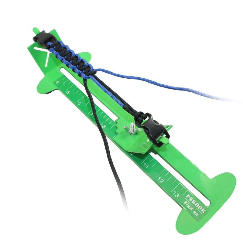 PSKOOK Paracord Bracelet Jig Kit, Paracord Tool Kit Adjustable Length Weaving DIY Craft Maker Tool (Green) - Image 2